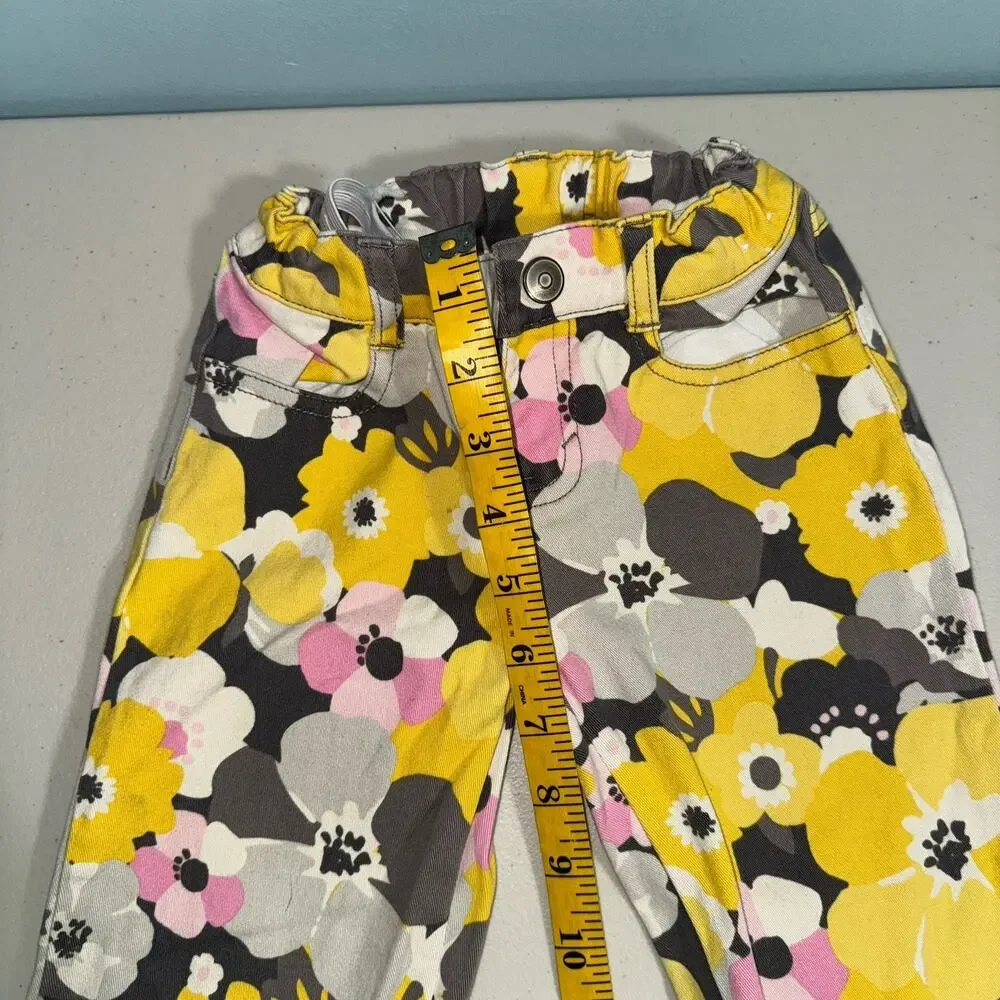 Gymboree Girl 5 Denim Jeans Multicolor Floral Print Casual Basic Everyday